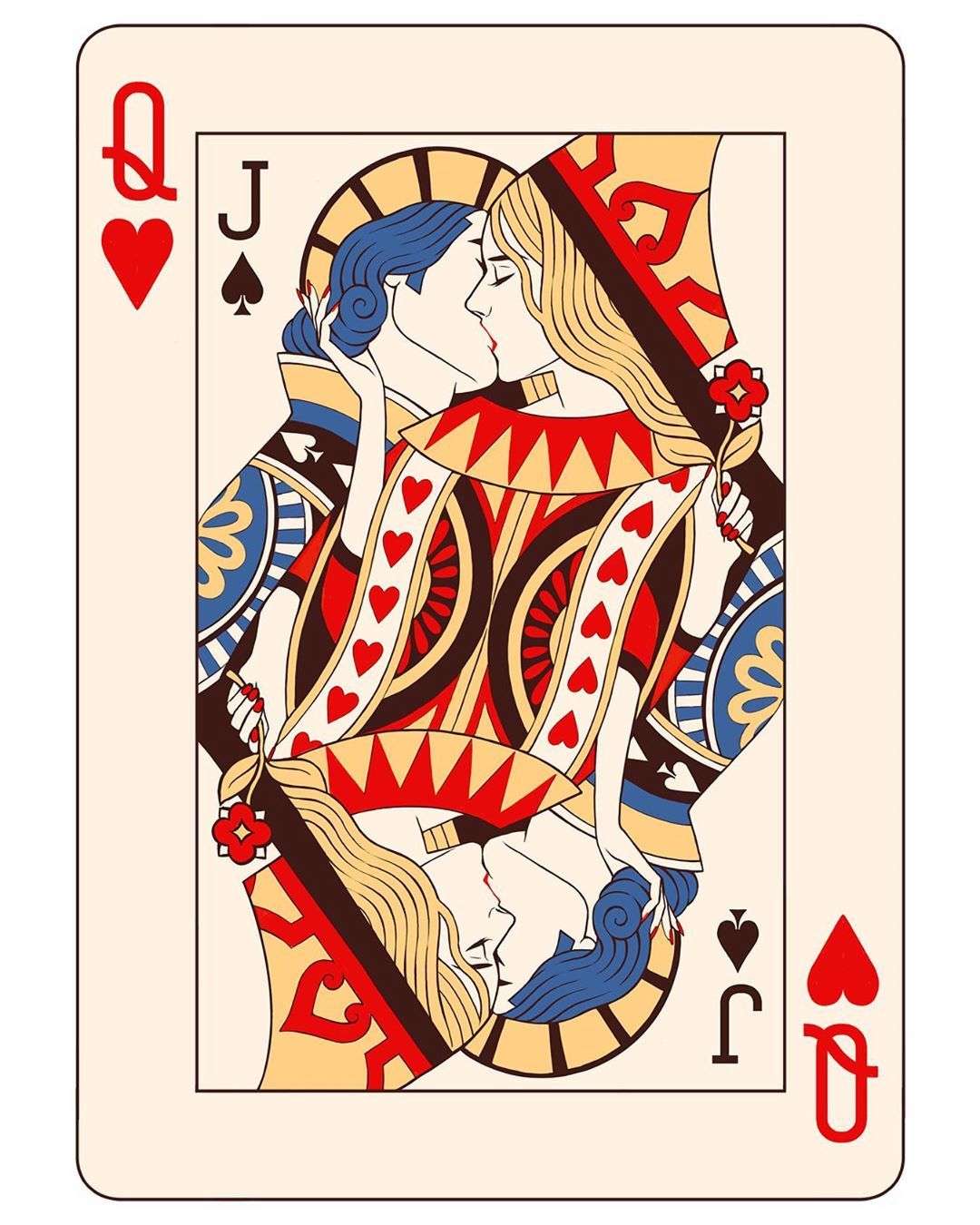 扑克牌插画mahdiehfarhadkia