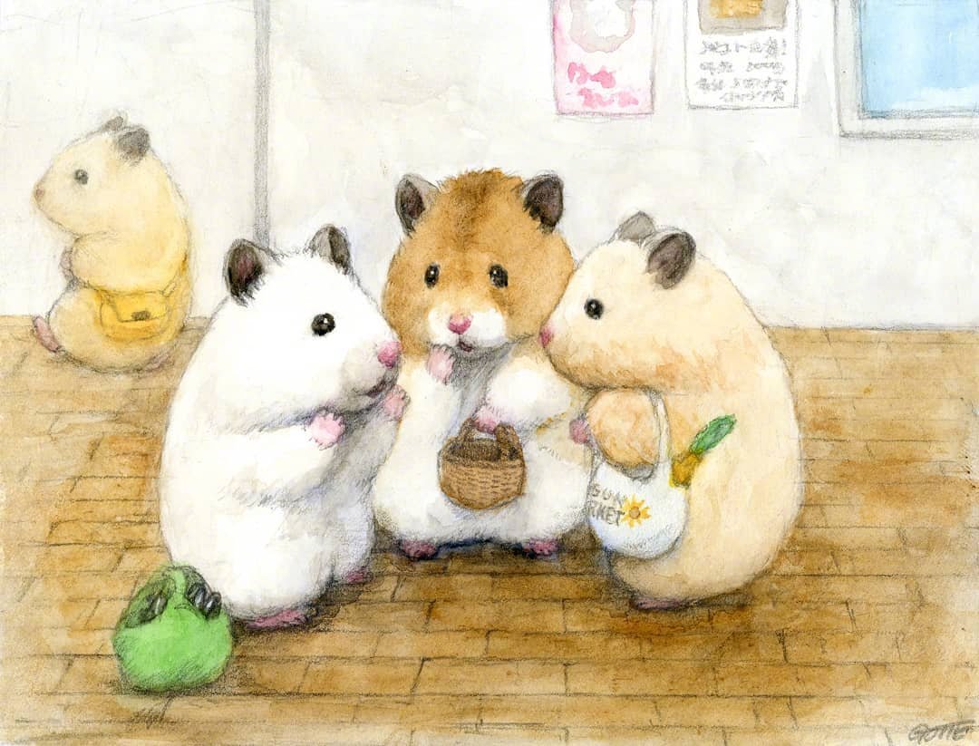 日本插画师手绘插画,看看小仓鼠的日常会干什么呢～_高清图集_新浪网