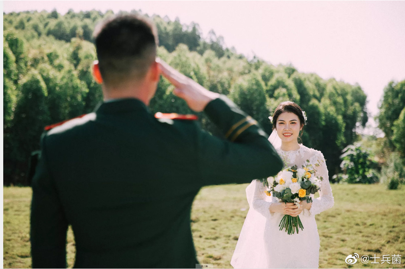 情人节已过,今天为大家展现一下兵哥哥的最美婚纱照(广西武警)