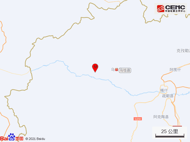 新疆克孜勒苏州乌恰县发生30级地震