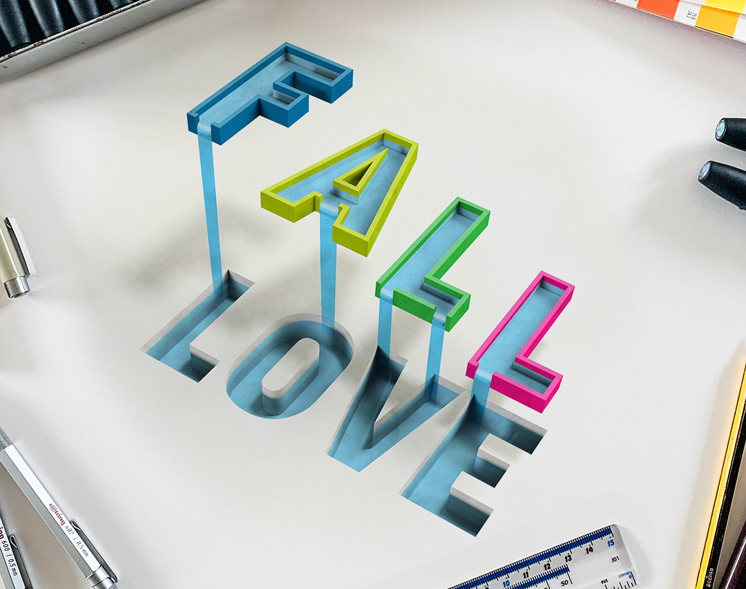 设计师 lex wilson 制作的创意3d手绘字体,立体感超强,太真实了_高清