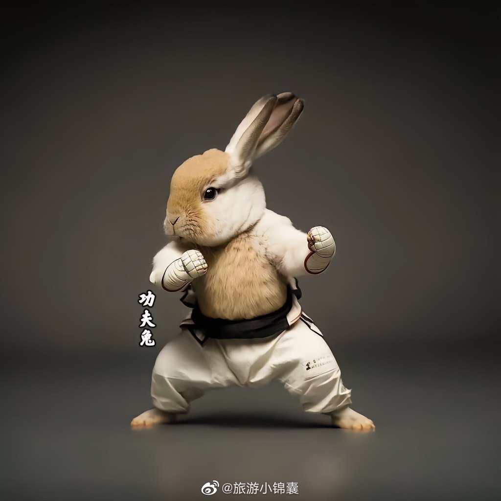 太帅了吧!可可爱爱的兔子,收好不谢