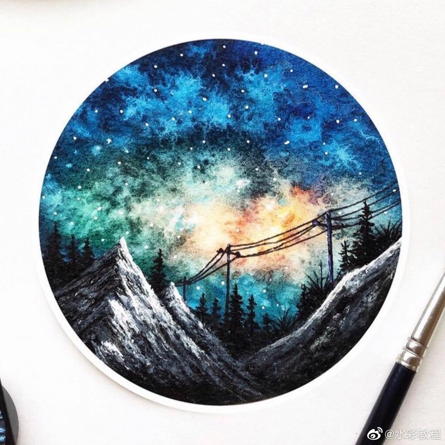 微博艺术 水彩风景作品分享by ins: siljetommermo 67@微博艺术