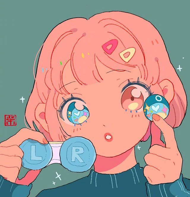 插画师 tomato_fishball(ins) 少女插画,画面整体采用暖色调