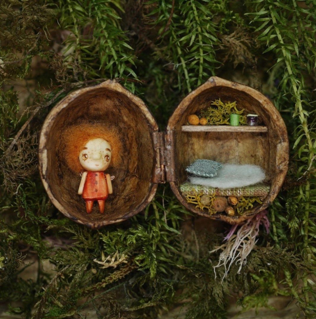 核桃小屋,微缩迷你世界.艺术家ligreego作品