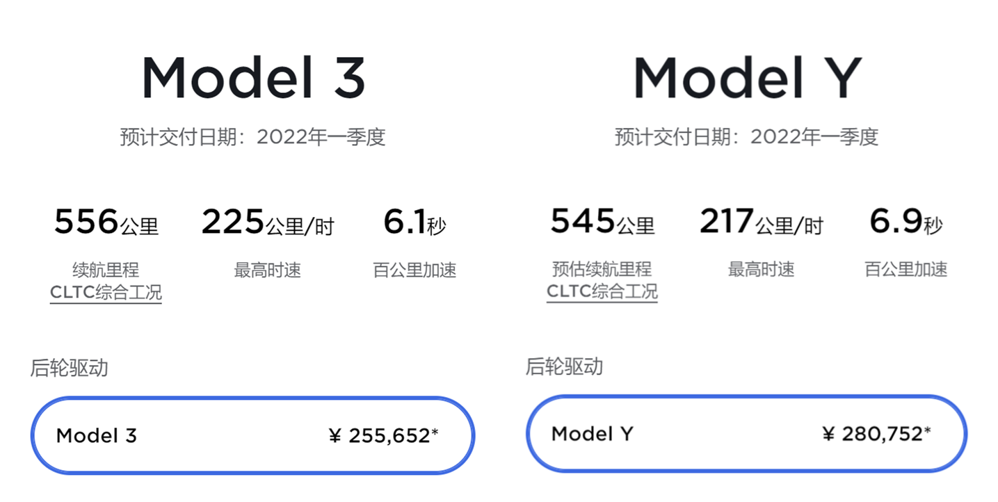 一周之内连续涨价,特斯拉Model Y、Model 3后驱车型售价上调4752元 一周之内连续涨价,特斯拉Model Y、Model 3后驱车型售价上调4752元