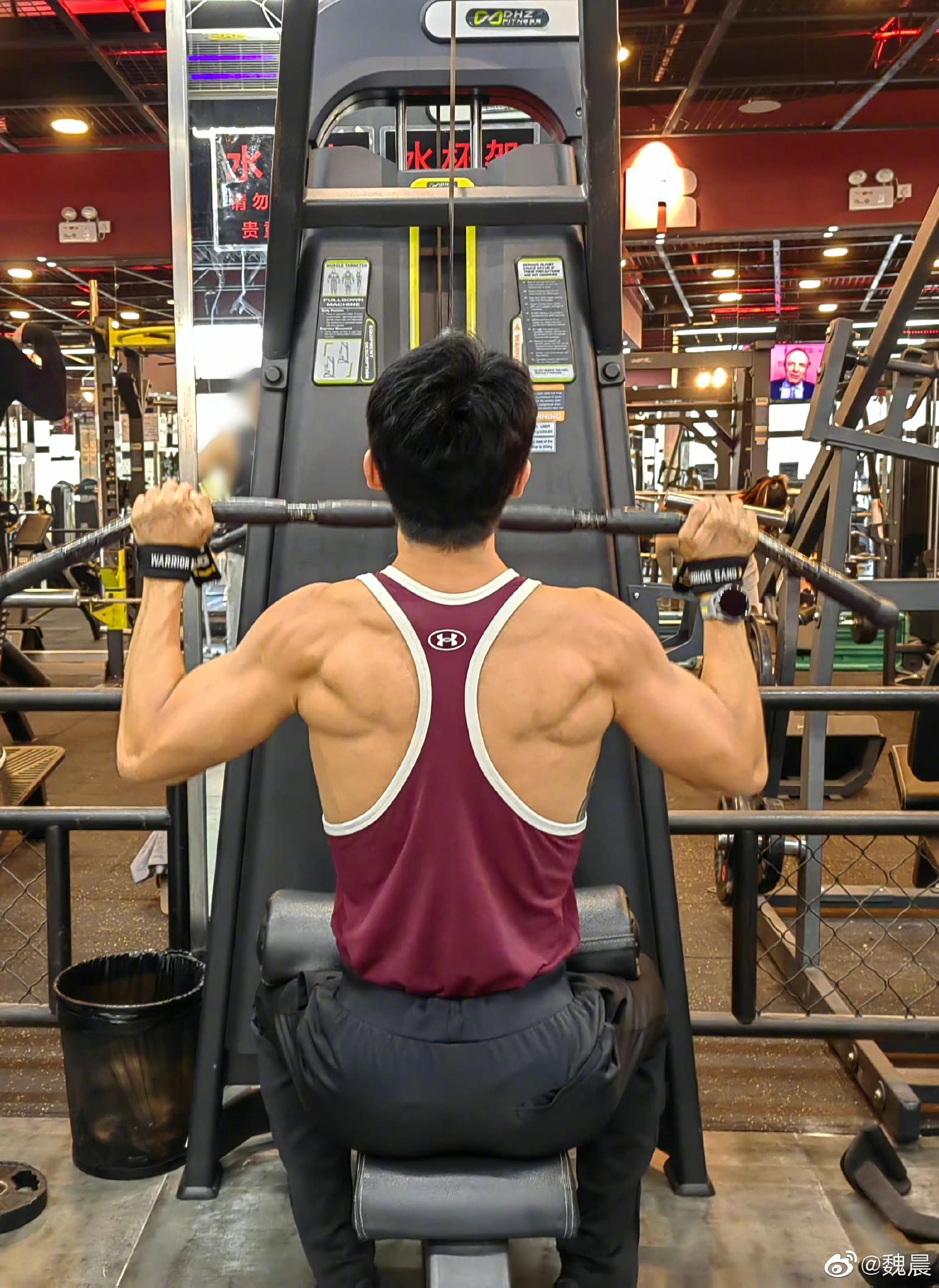 魏晨晒健身照这背部肌肉也太绝了吧