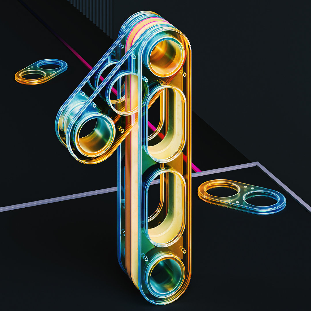 3d设计师 wes l cockx 的这组创意数字c4d作品非常让人眼前一亮