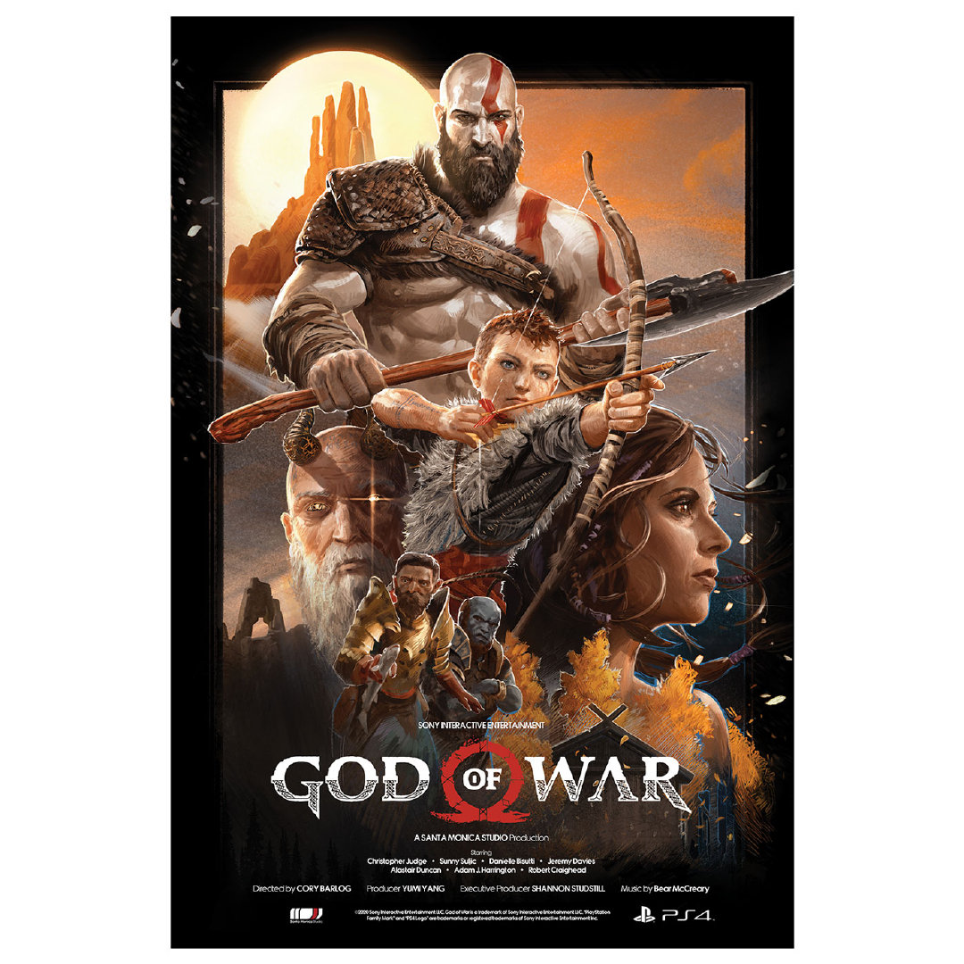 圣莫妮卡工作室推出战神4限定版实体海报