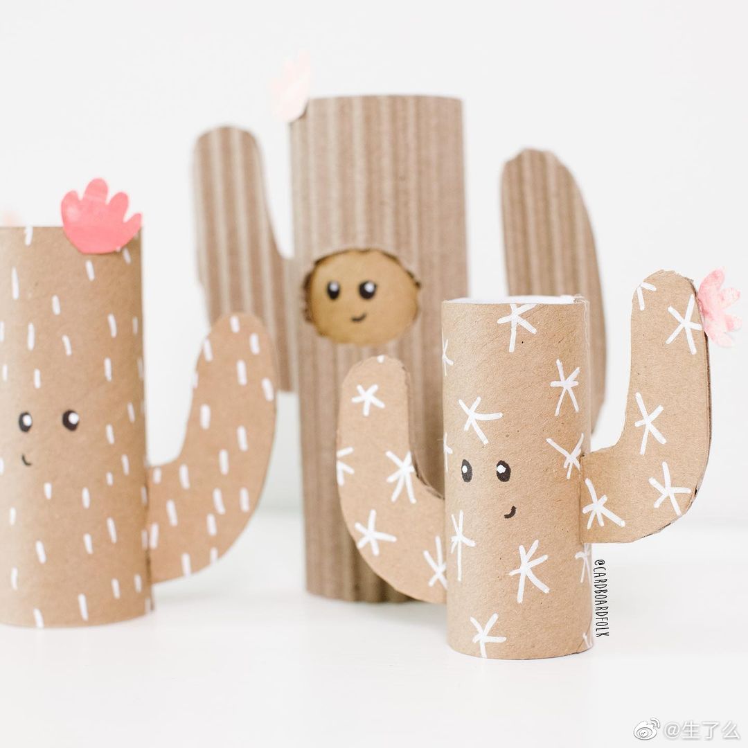 有纸巾筒就能做的几个简单手工!