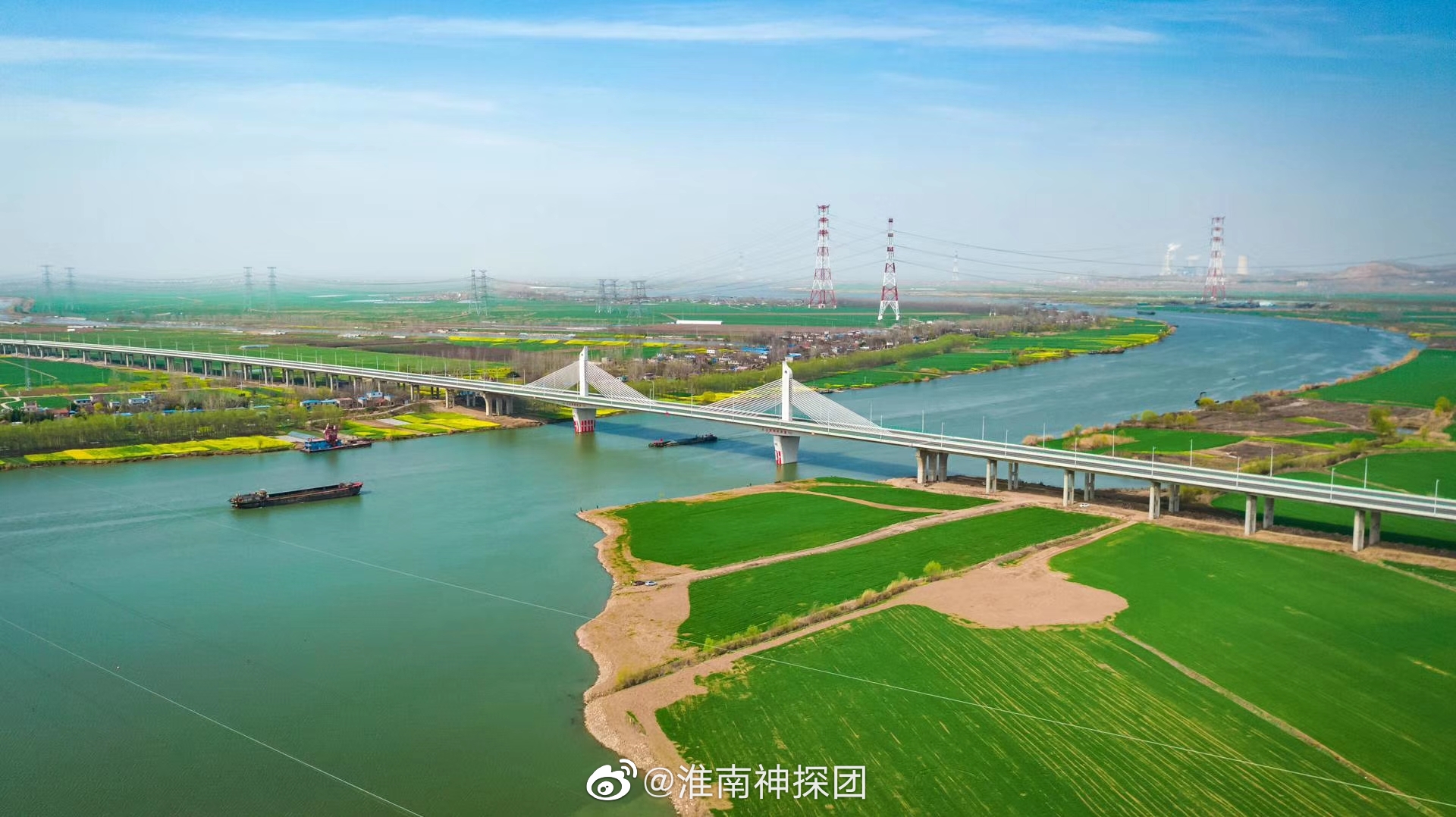 淮南三月 淮河岸边油菜花开_高清图集_新浪网