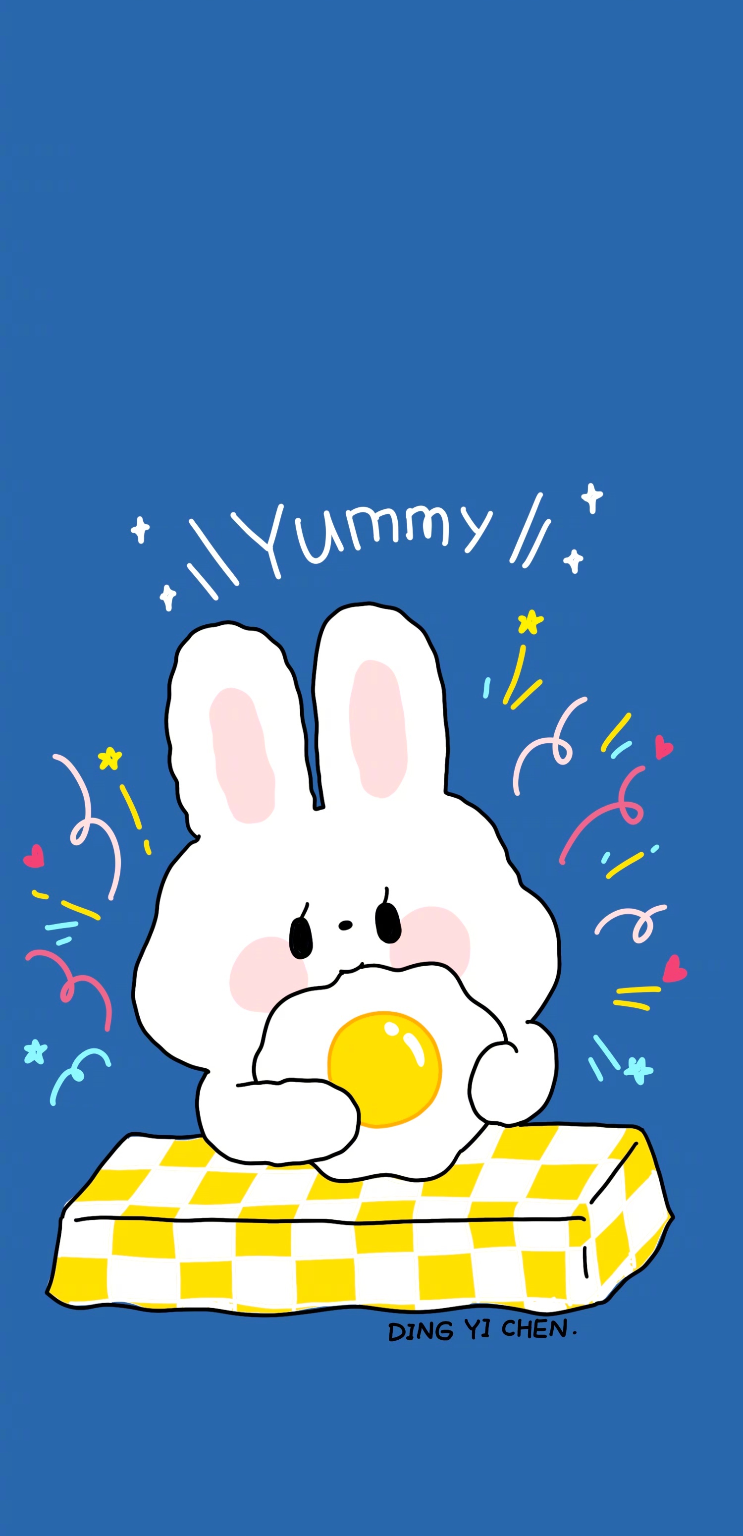 是换上了生活会变可爱的兔子壁纸