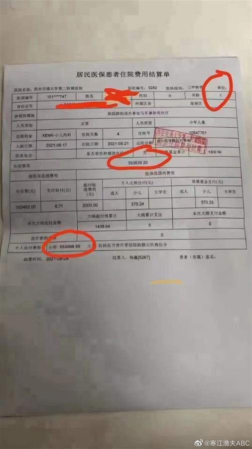 西安交大回应“4天55万元”医药费：如果属实有人处理(图2)