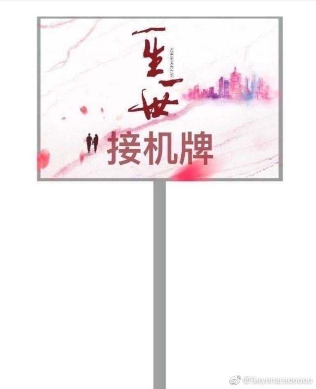 来了,来了 一生一世接机牌已经准备好了 ,今晚平安落地……_高清图集