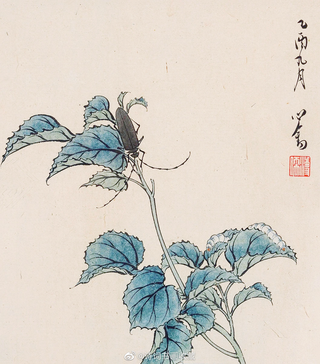 溥心畲文气十足的花鸟小品