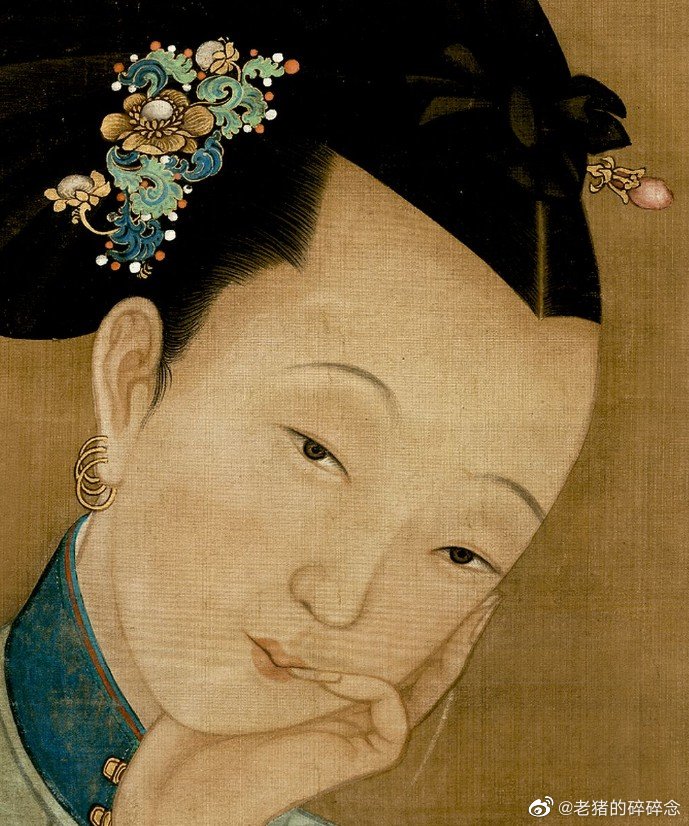 上午发了一幅清代画家冷枚绘制的《春闺倦读图》……_高清图集_新浪网