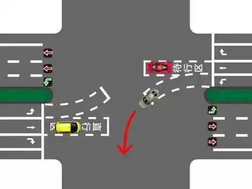 十字路口左转弯,老司机都转大弯,新手喜欢走小弯!