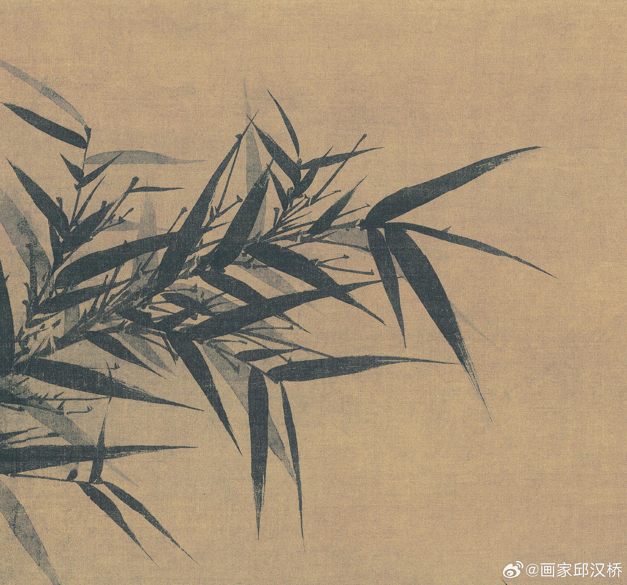《墨竹图》，北宋，文同，绢本墨笔画，纵131.6厘米……|文同|墨笔画|绢本|墨竹图|北宋|台北故宫博物院|笔画|竹枝|艺术|叶均|一笔画 ...