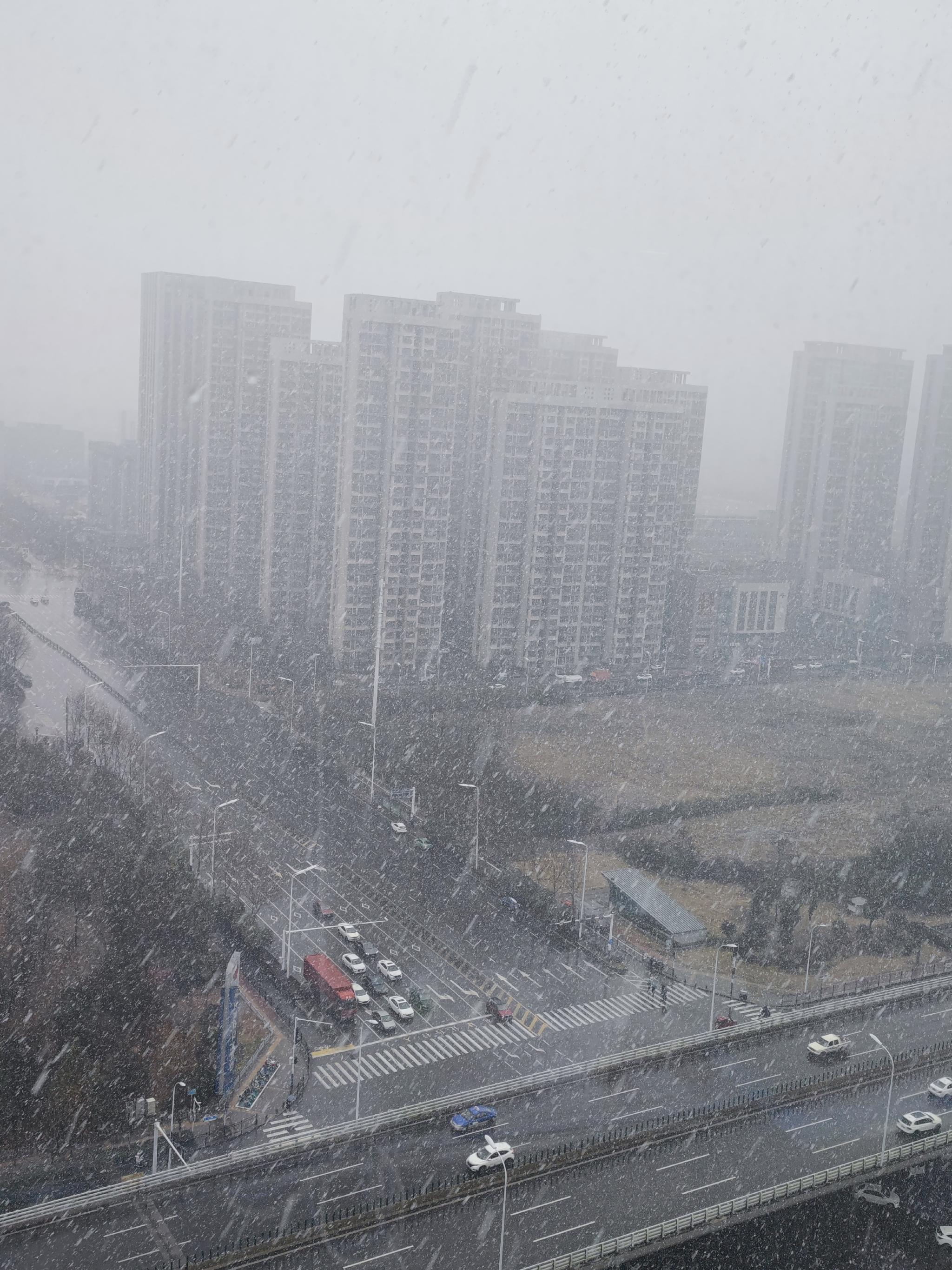 前天还在吐槽合肥冬天只下雨今天就下起了大学