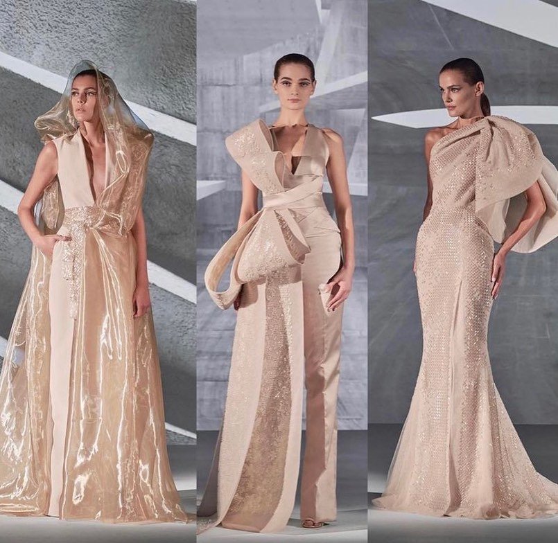 晚礼服走一波,夸张的设计裁剪,凸显个性,鱼尾收腰的设计……_高清图集