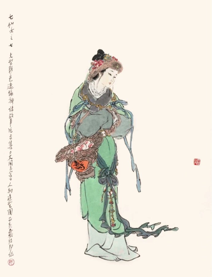 戴敦邦为大型彩色遮幅神话故事《大闹天宫》所作人物造型图