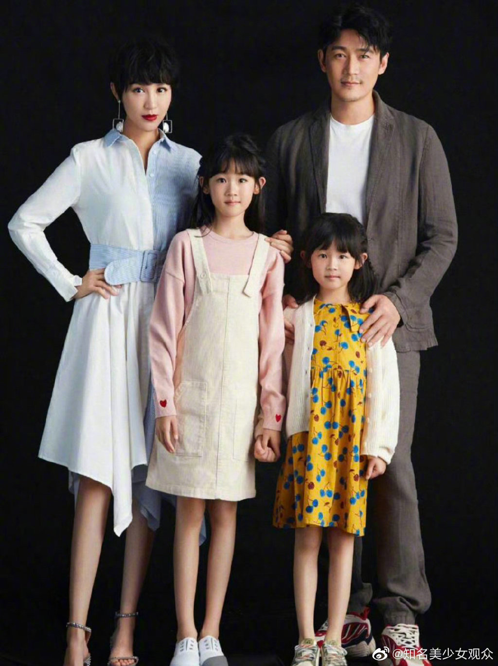 陆毅一家人真的好绝啊,全家人共用一张脸……__财经头条