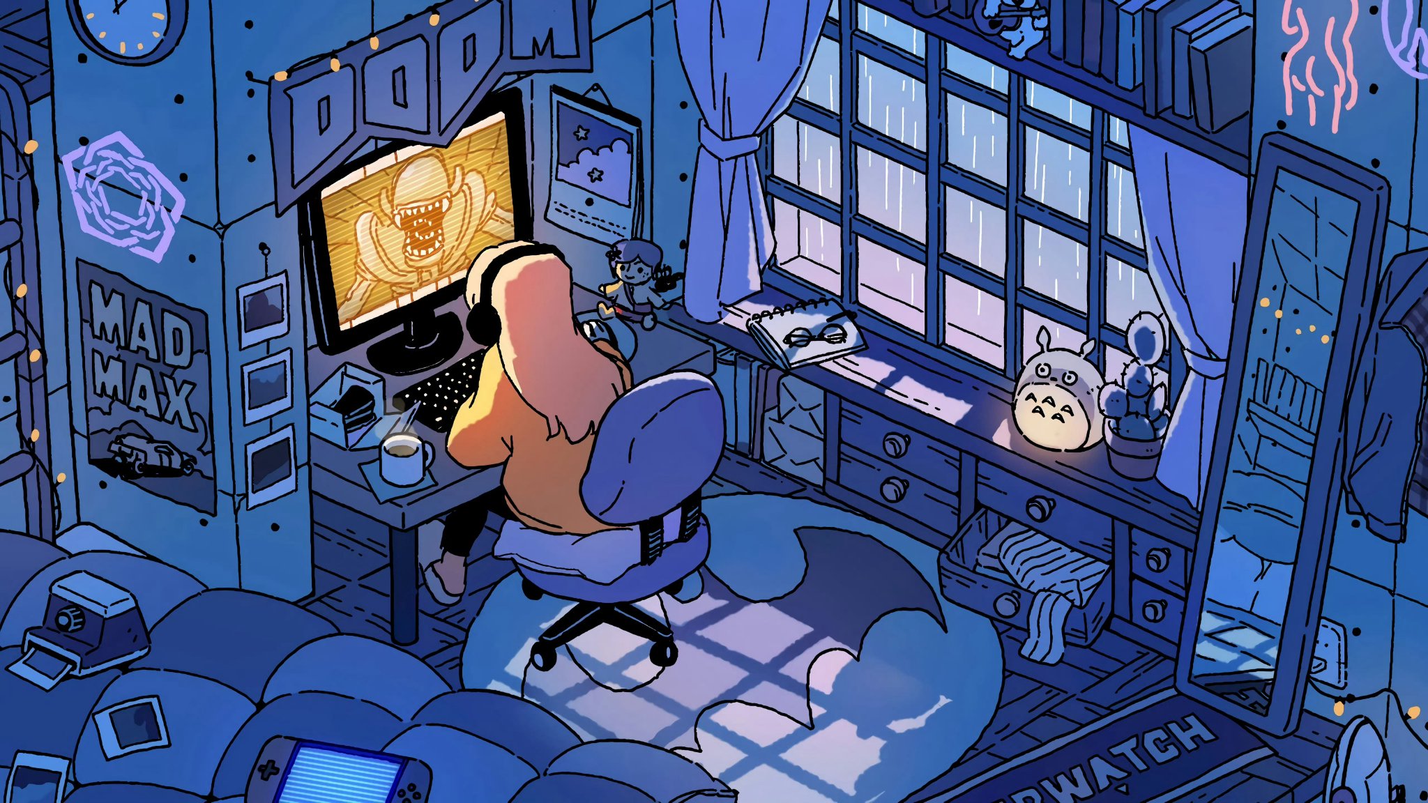 好喜欢这组蓝色ipad电脑壁纸