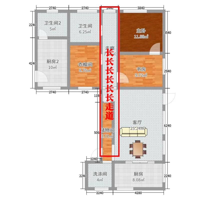长走廊太鸡肋?不,改造好瞬间赚回一间房