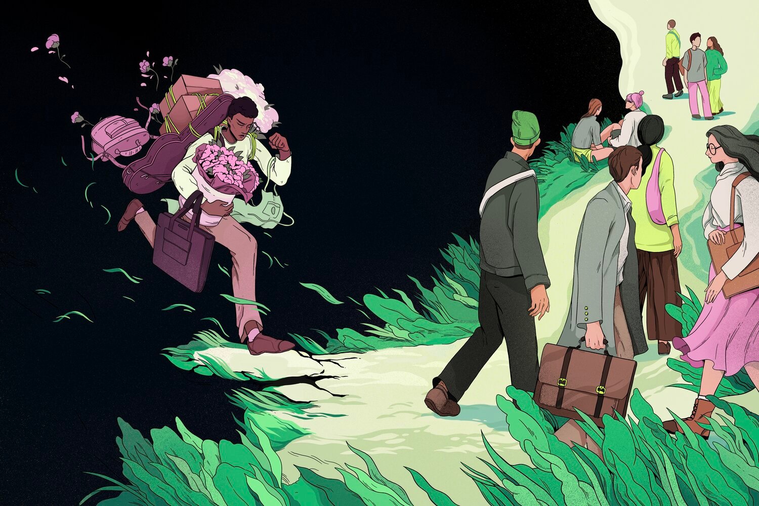 大胆的色彩,超现实画风!dani pendergast人物插画作品