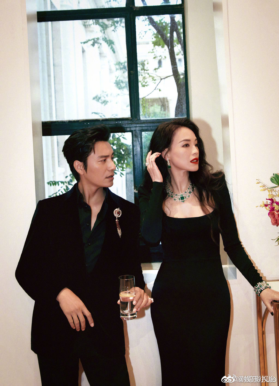 陈坤和舒淇的同框照片太绝了两个人的气质都很大气
