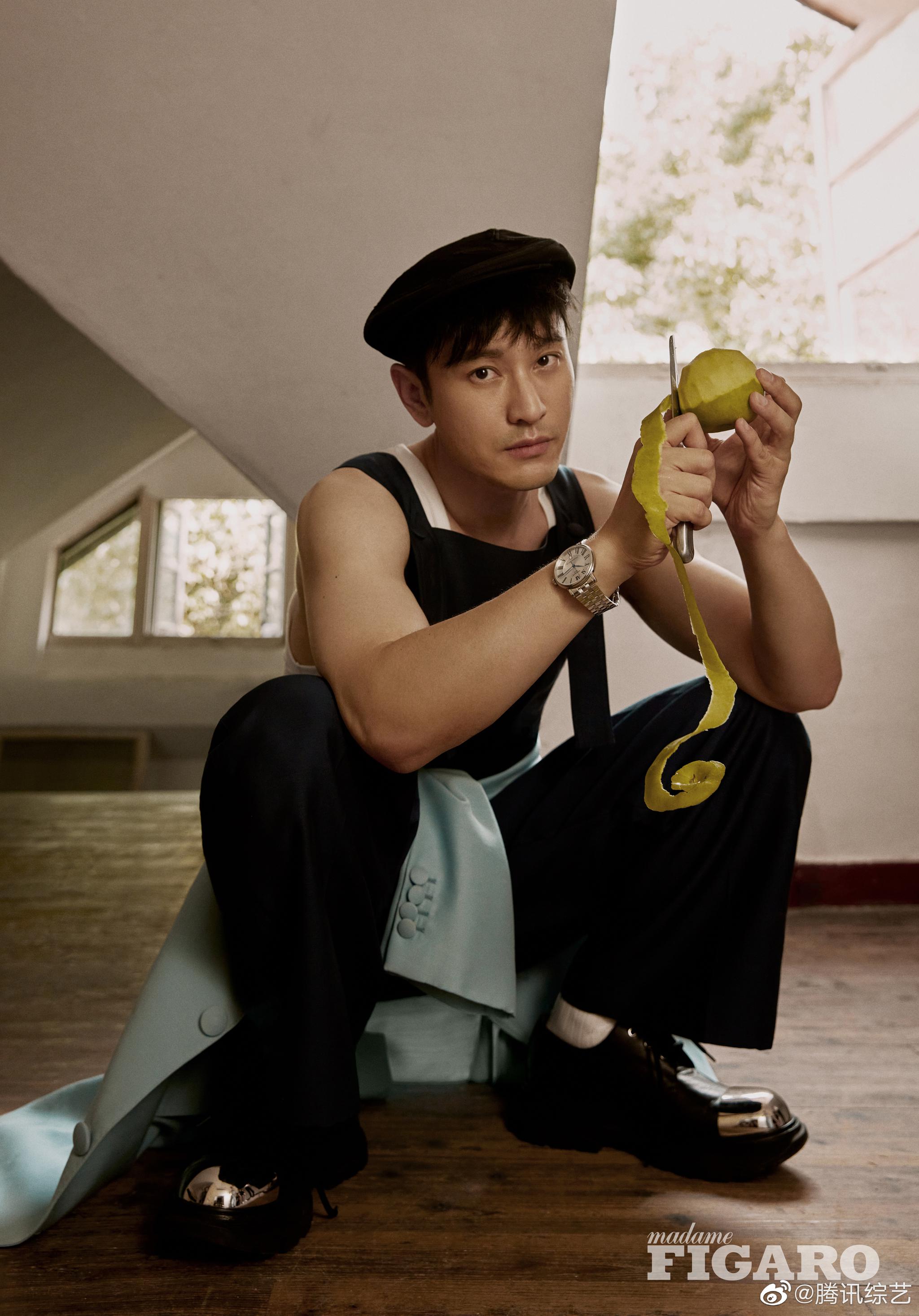 黄晓明 夏日午后大片,驼色风衣搭配阔腿裤尽显温柔稳重