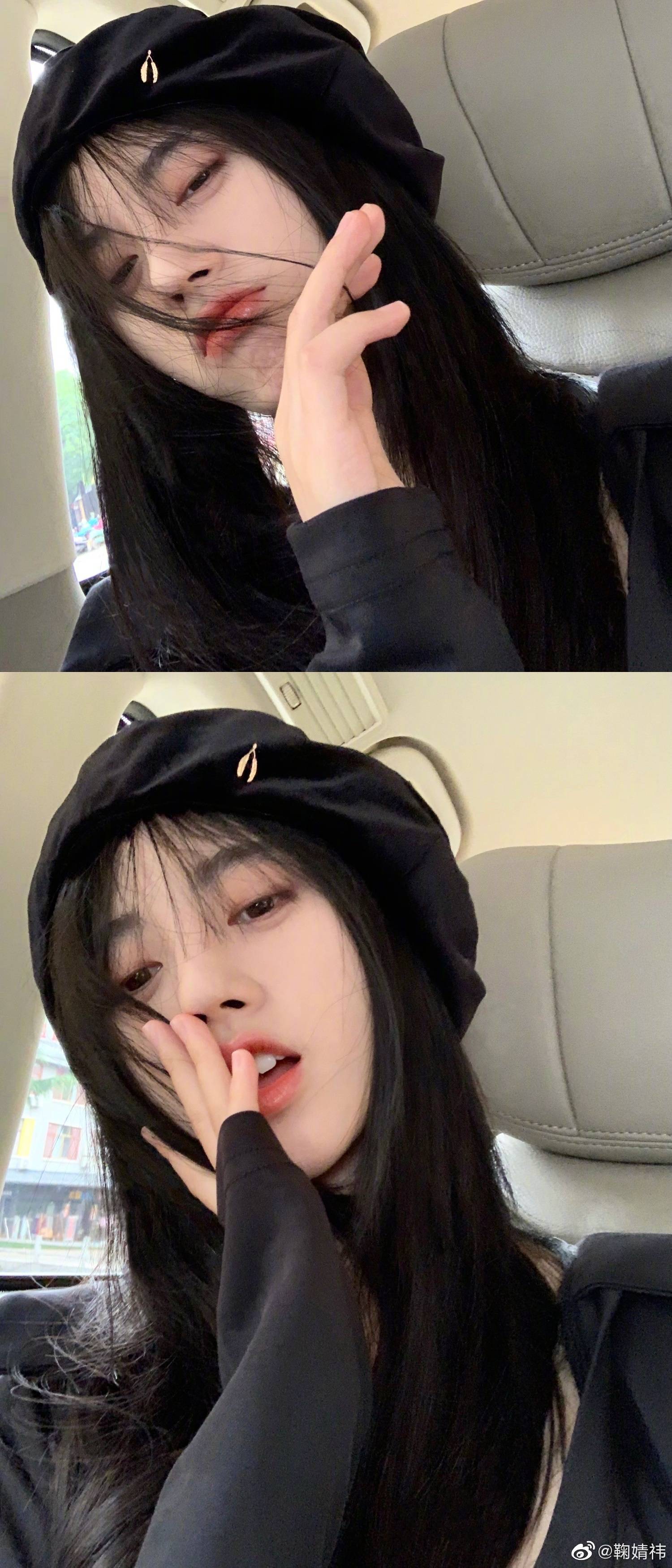 甜美女孩子鞠婧祎自拍wink是心动的感觉