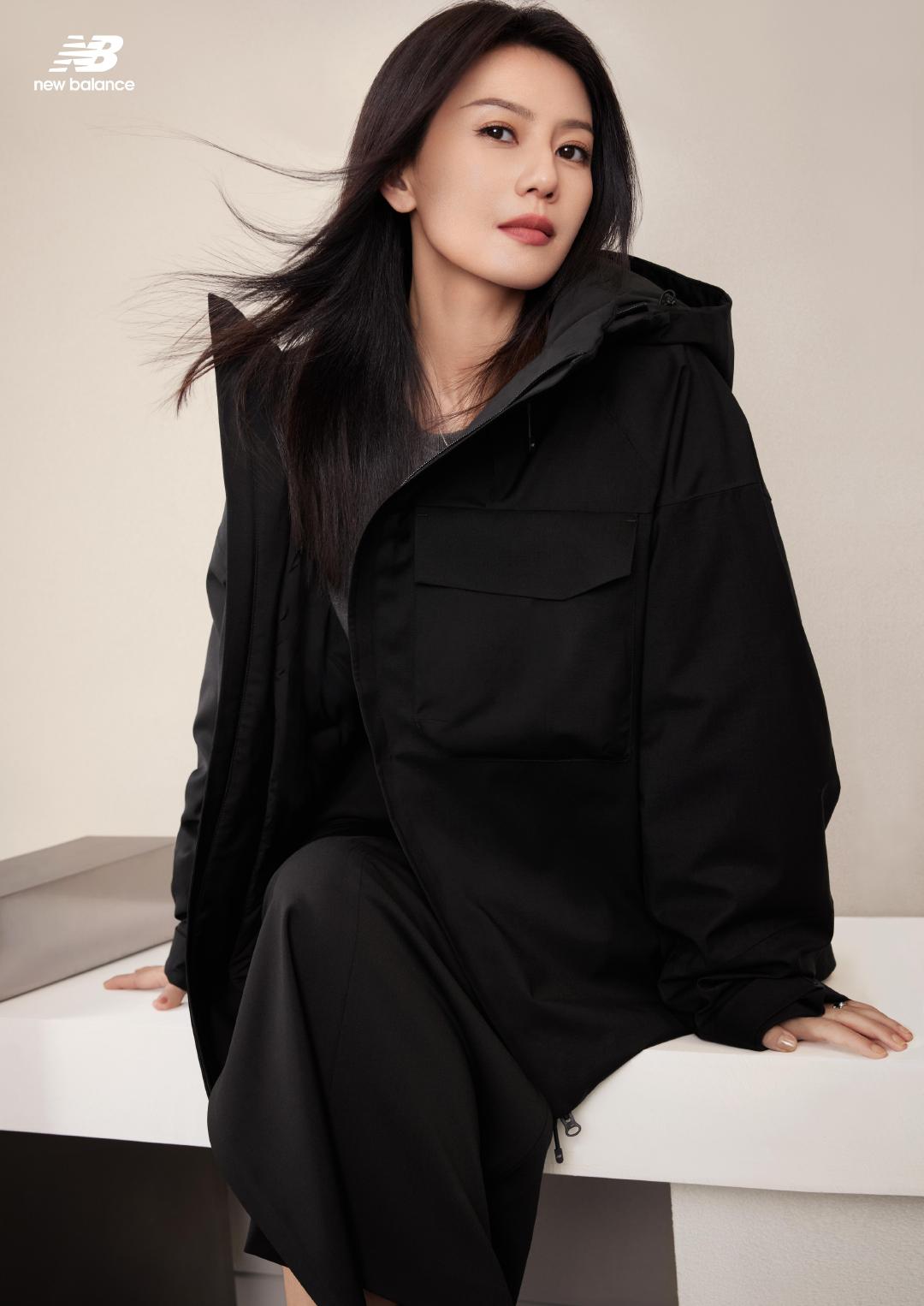 高圆圆演绎 new balance grey 鹅绒系列 dermizax goose down 羽绒服