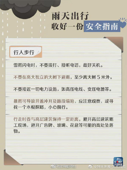 暴雨天出门,这份出行安全指南请查收!