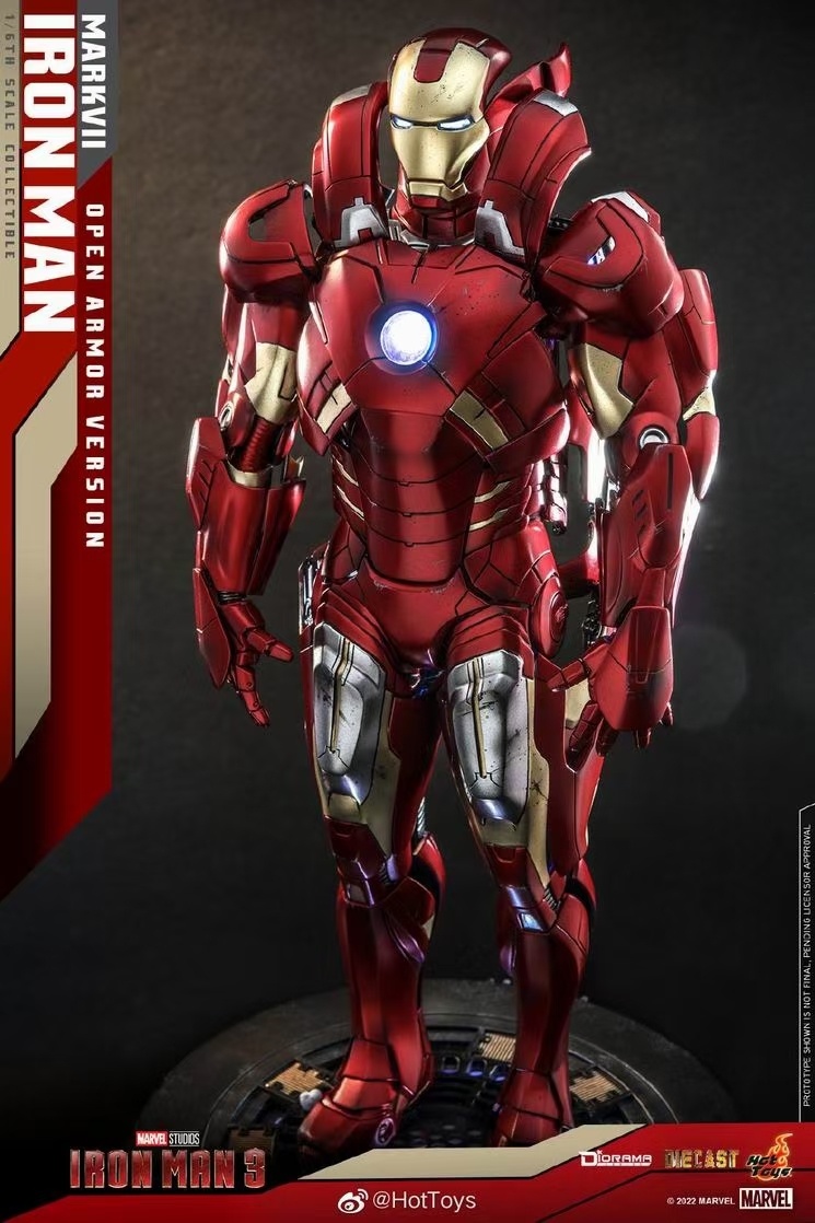 hottoys推出钢铁侠mark7开甲版16人偶公仔模型