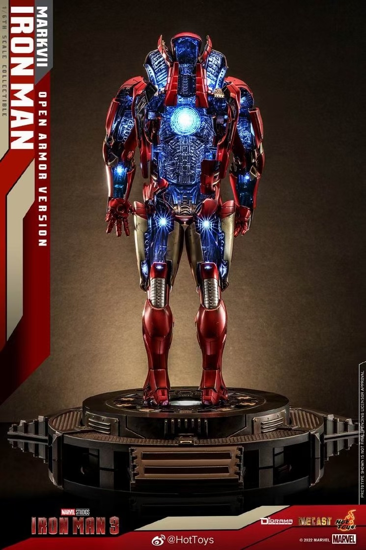 hottoys推出钢铁侠mark7开甲版16人偶公仔模型