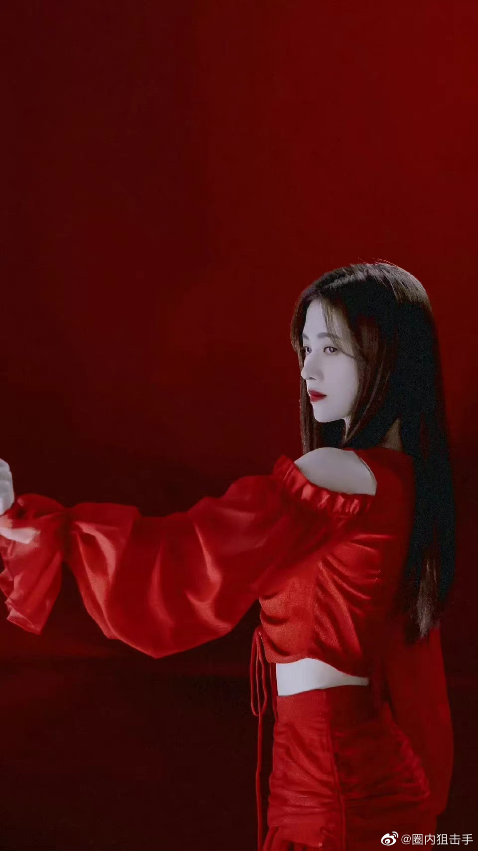 国风|鞠婧祎|红裙_新浪新闻