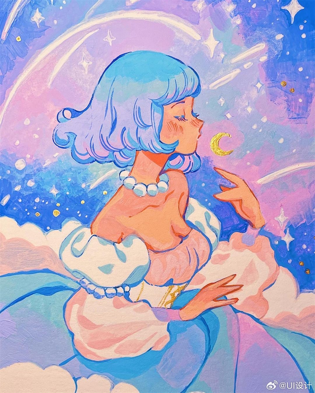 优雅专注梦幻唯美人物插画作品|插画|梦幻|人物_新浪新闻
