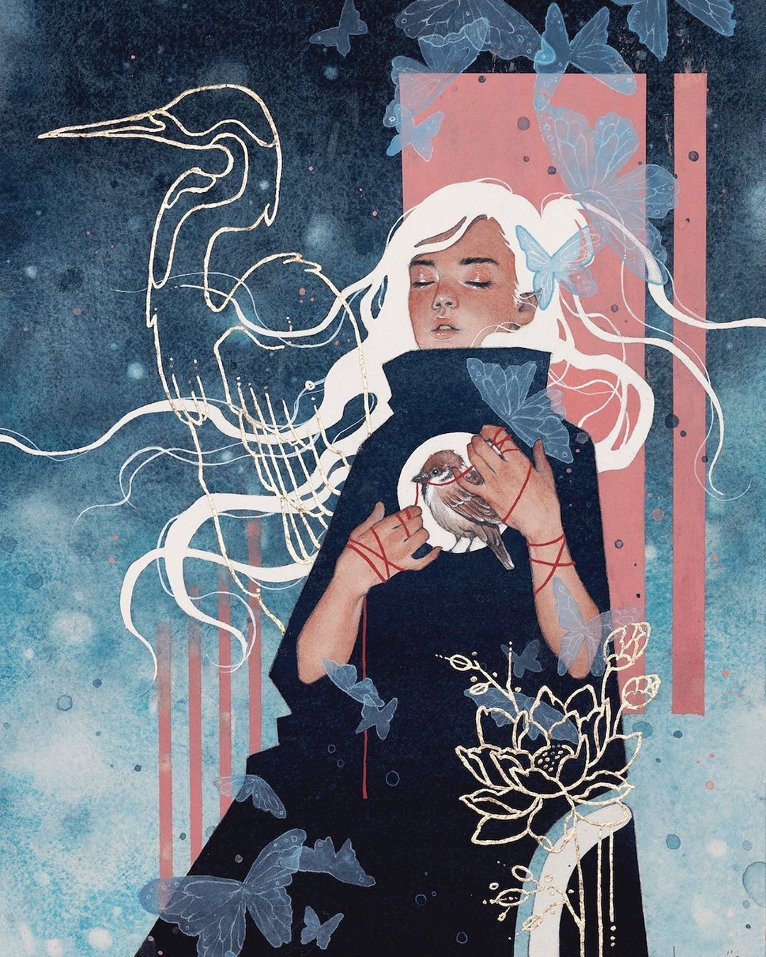 澳大利亚插画师kelogsloops又浪漫又唯美的水彩作品_高清图集_新浪网