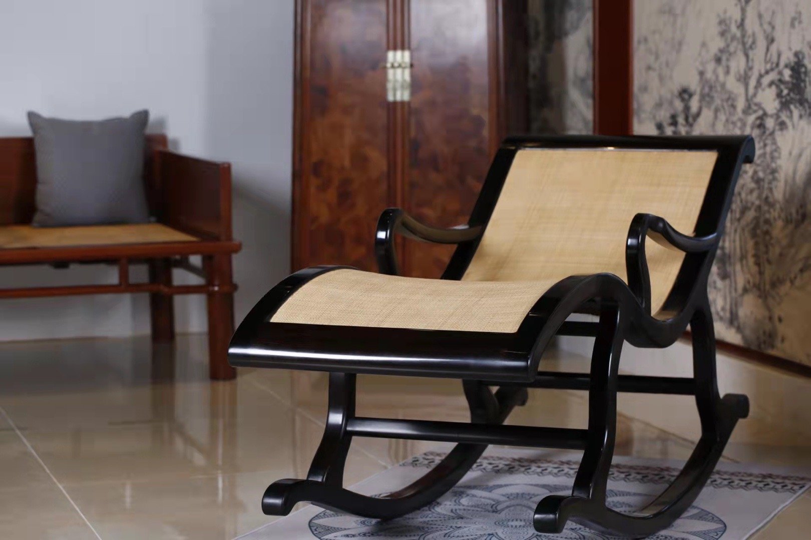 紫光檀呼吸躺椅,当代家具大家顾永琦的成名作