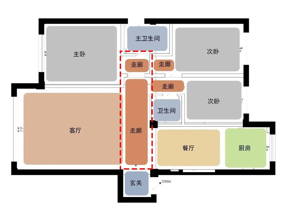 将其融入到相邻的其他空间,增强空间舒适度:1,改造成餐厅可拆改室内长