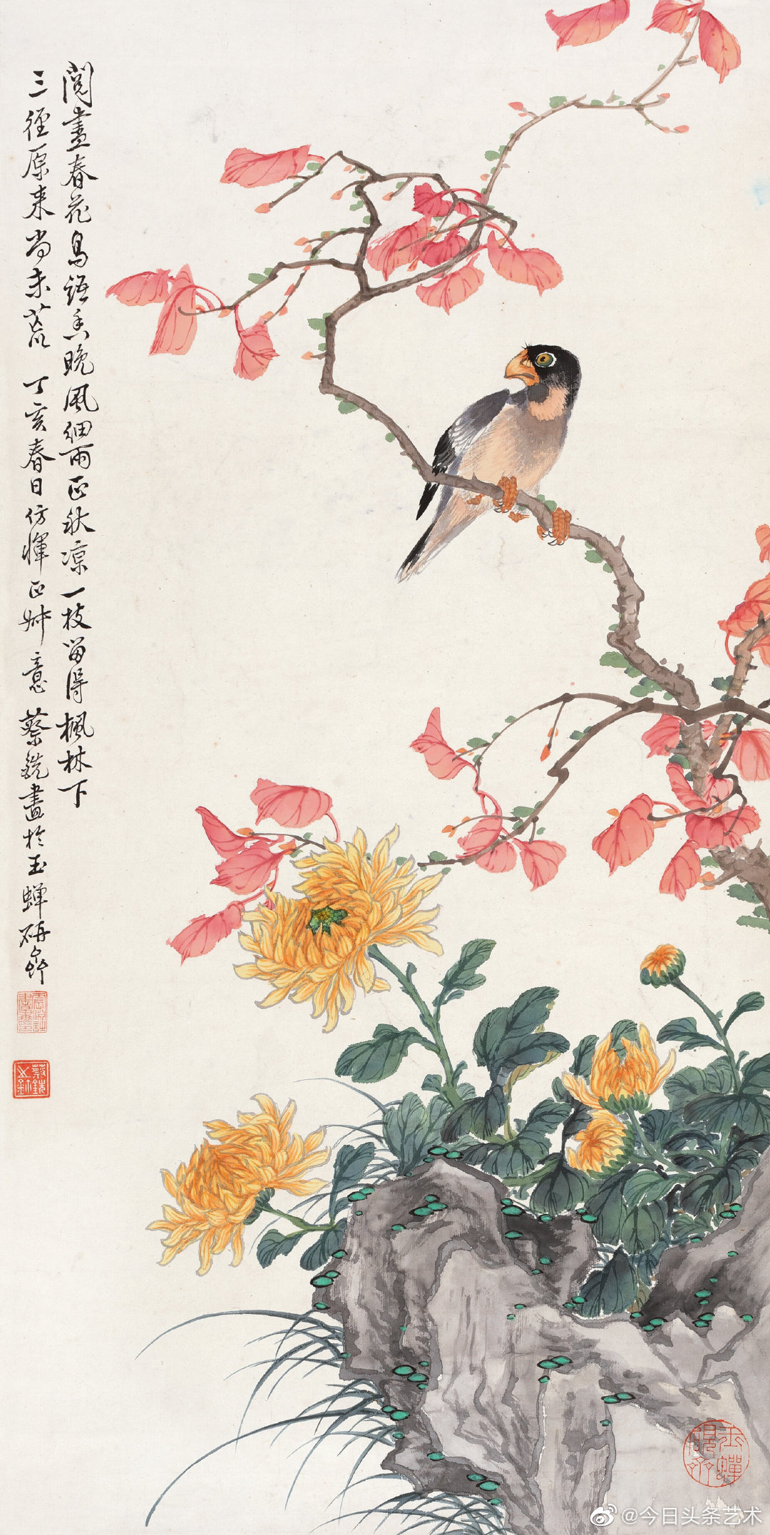 画家蔡铣花鸟画