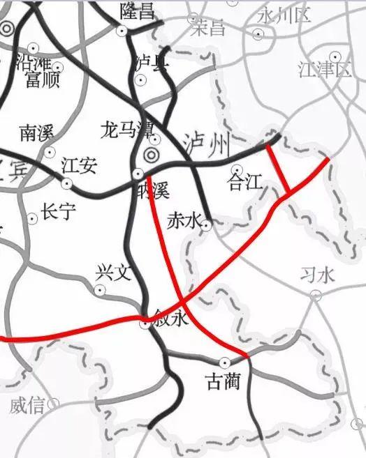 泸州拟建两条高速公路途经这些区县