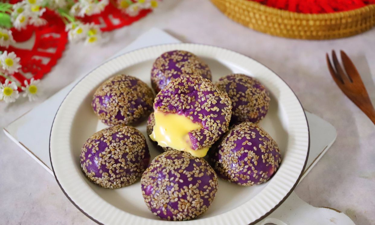 紫薯换个吃法简单几步做成营养早餐奶香浓郁又拉丝吃着过瘾