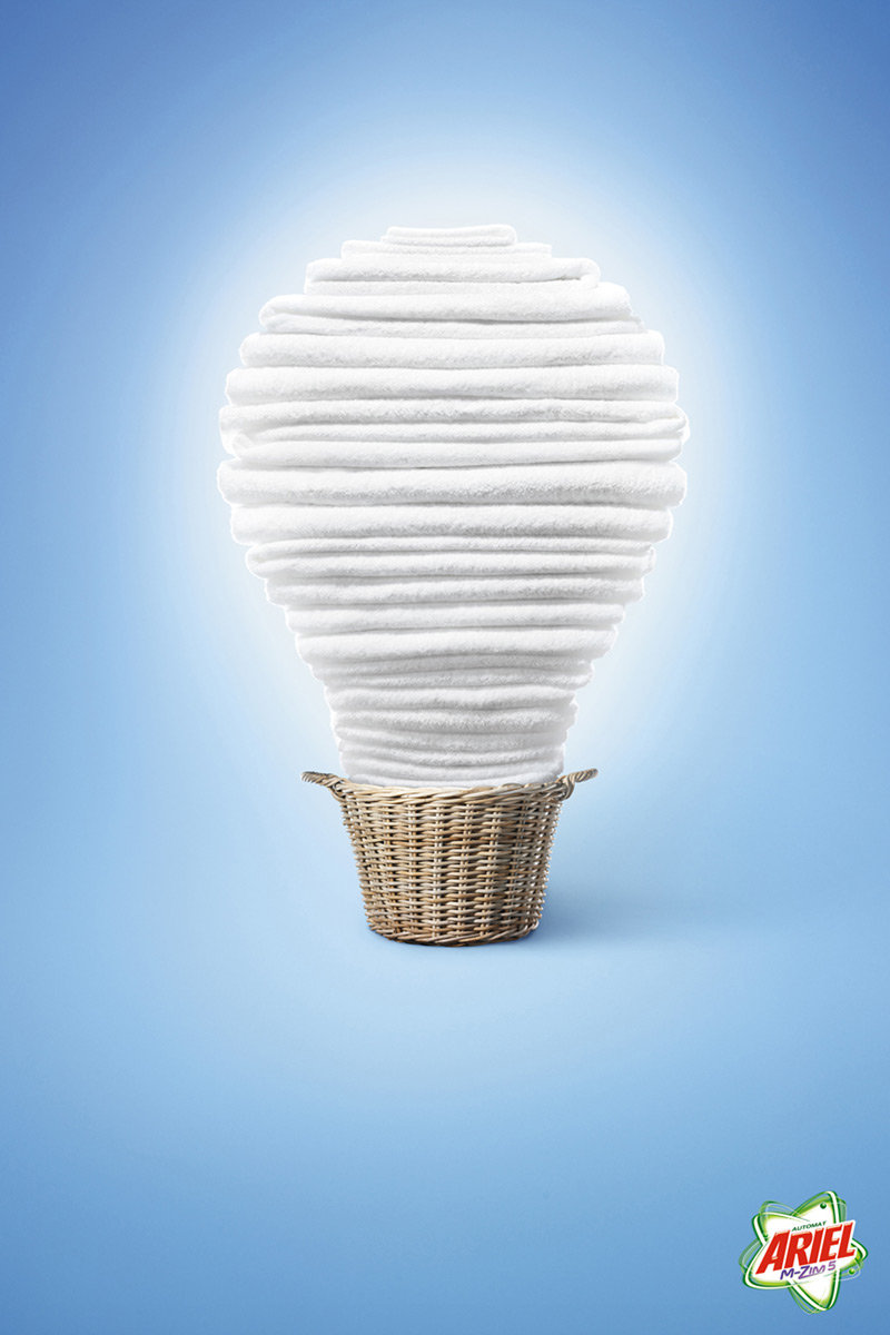 ariel碧浪洗衣粉广告,亮白