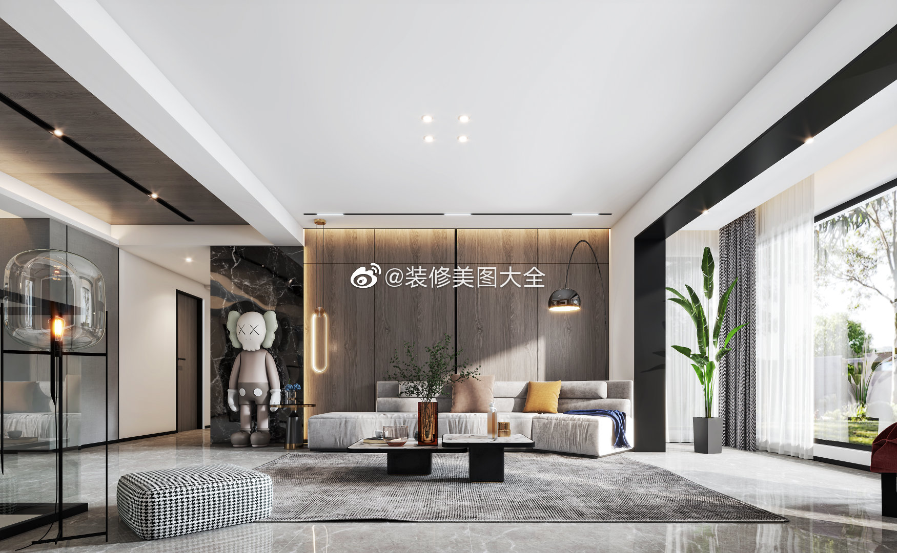 现代极简别墅装修设计。