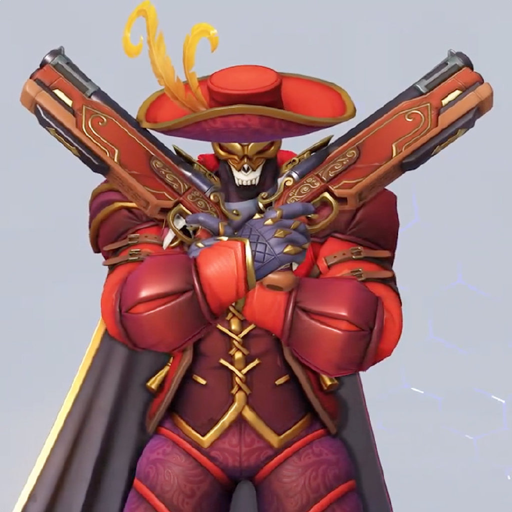 周年庆的 猩红死神 皮肤,看着真喜庆,尽显谐星本色