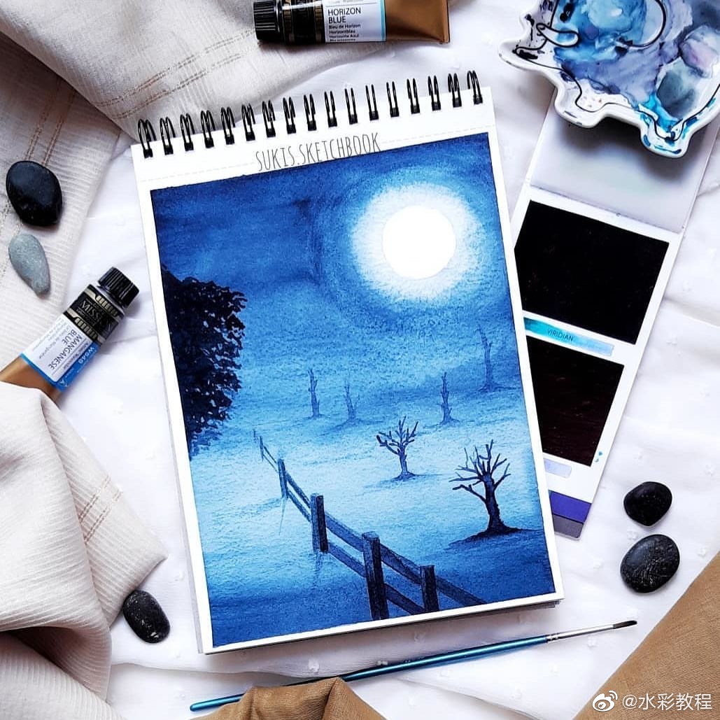水彩风景作品分享by ins: sukis.sketchbook