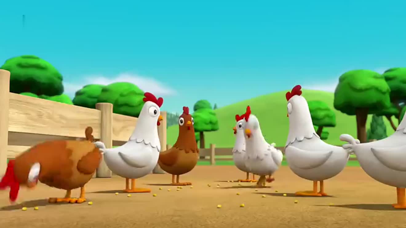 汪汪队咕咕鸡被石头绊倒掉进了铁桶了滚下了山坡