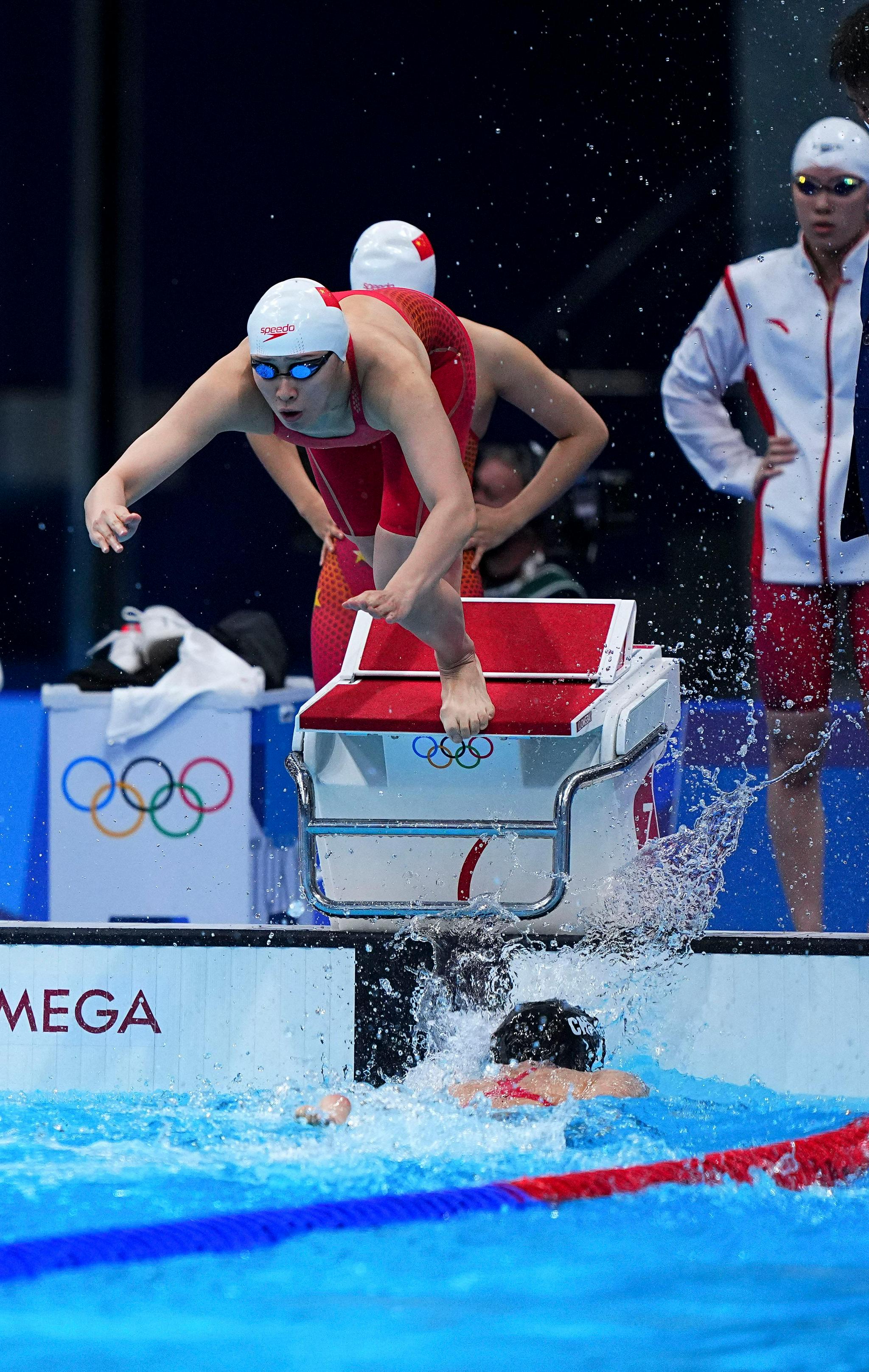 (东京奥运会)游泳——女子4x100米自由泳接力决赛:中国队获得第七名|